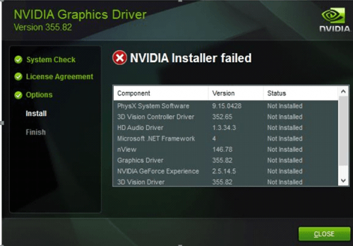 How to Fix NVIDIA Installer failed issue Windows 10