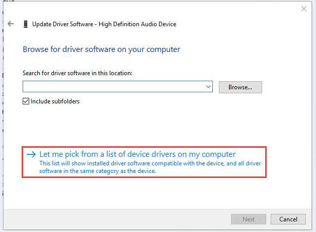 conexant hd audio driver windows 10 does not update