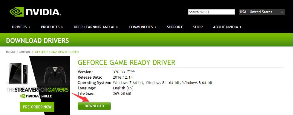nvidia geforce drivers windows 7 64 bit update