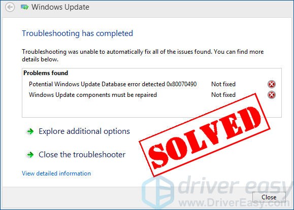 [SOLVED] Potential Windows Update Database Error Detected In Windows 10 ...