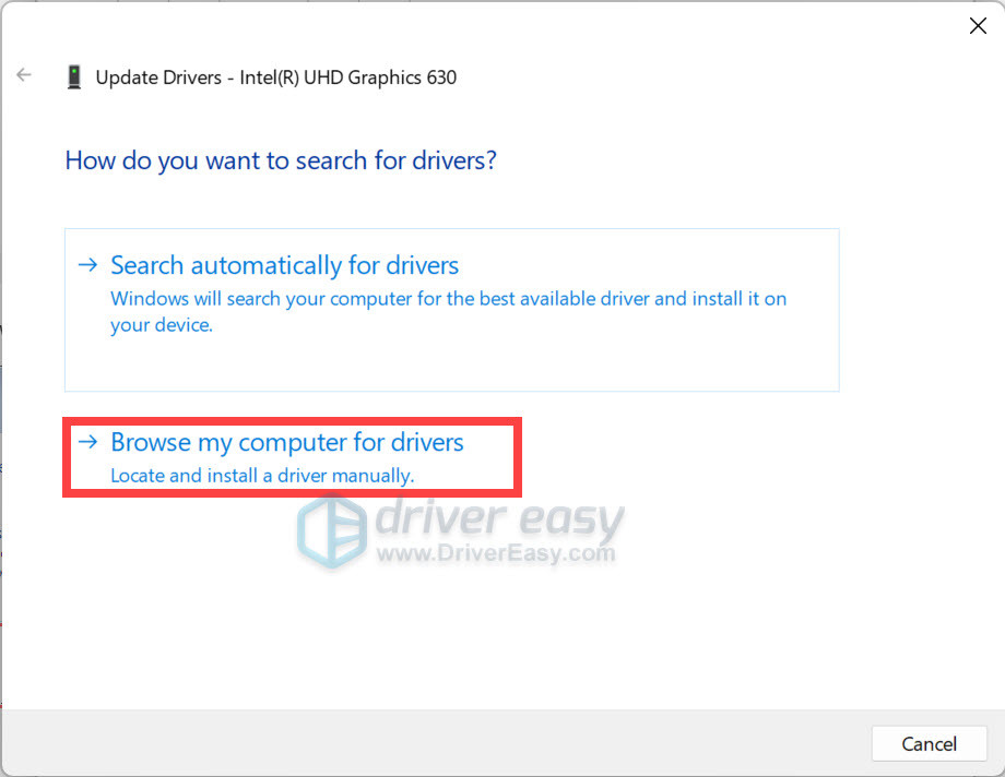update drivers from the Device Manager